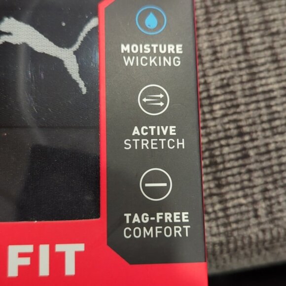 NWT PUMA Athletic fit boxer briefs, pk. of 3 black - Picture 3 of 4